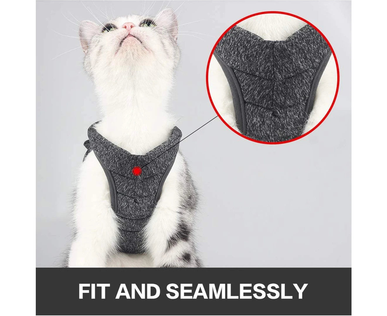 Ultralight Cat Harness and Leash Soft and Comfortable Kitten Collar Running Cat Walking Jacket, Leak Proof Suitable for Puppies Rabbits